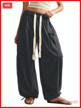 SOLY HUX Womens Boho Harem Pants Baggy Sweatpants with Pockets